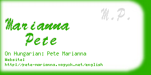 marianna pete business card